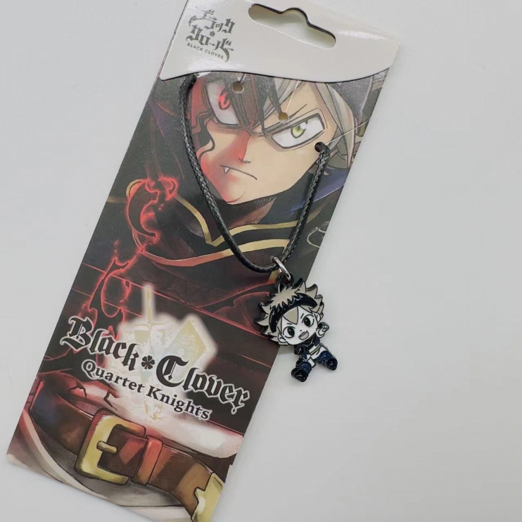 Black Clover Anime Surrounding Leather Rope Necklace Pendant price for 5 pcs