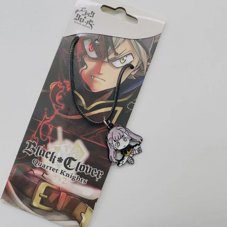 Black Clover Anime Surrounding Leather Rope Necklace Pendant price for 5 pcs