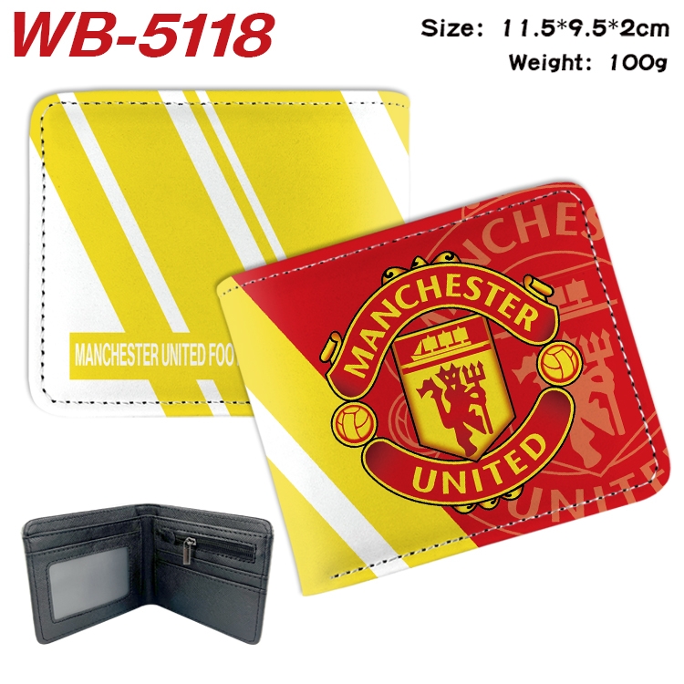 Sports Surroundings Animation color PU leather half fold wallet 11.5X9X2CM WB-5118
