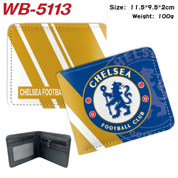 Sports Surroundings Animation color PU leather half fold wallet 11.5X9X2CM WB-5113