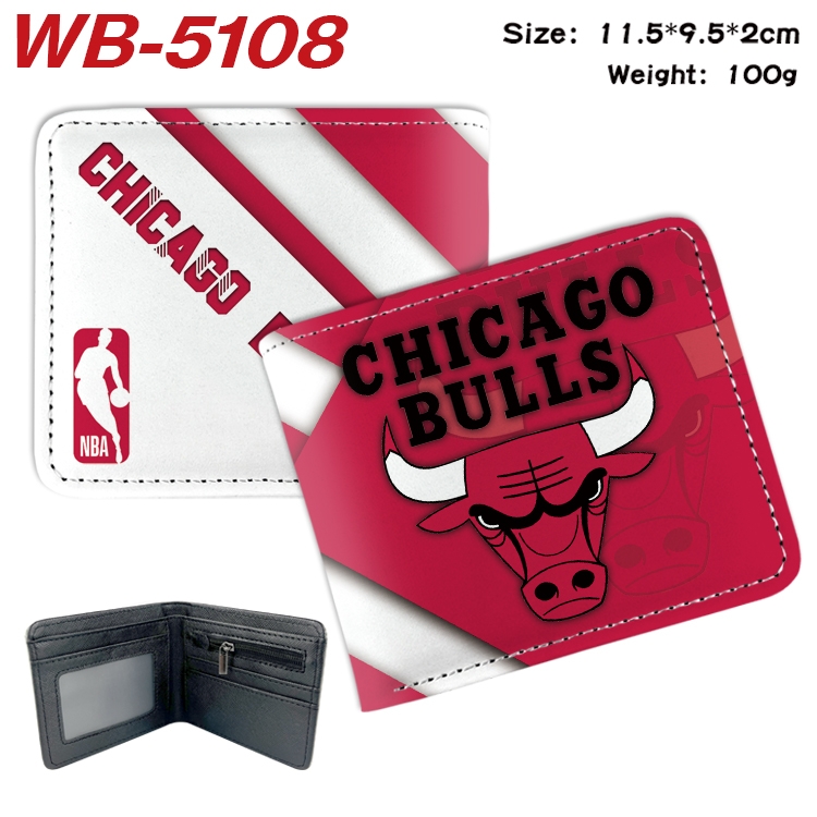 Sports Surroundings Animation color PU leather half fold wallet 11.5X9X2CM WB-5108