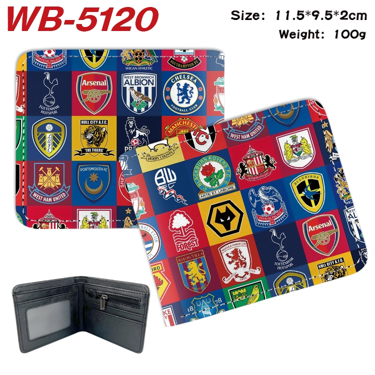 Sports Surroundings Animation color PU leather half fold wallet 11.5X9X2CM WB-5120