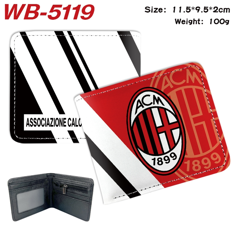 Sports Surroundings Animation color PU leather half fold wallet 11.5X9X2CM WB-5119