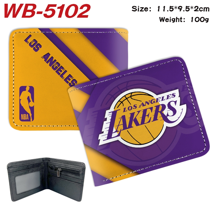 Sports Surroundings Animation color PU leather half fold wallet 11.5X9X2CM WB-5102
