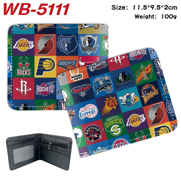 Sports Surroundings Animation color PU leather half fold wallet 11.5X9X2CM WB-5111