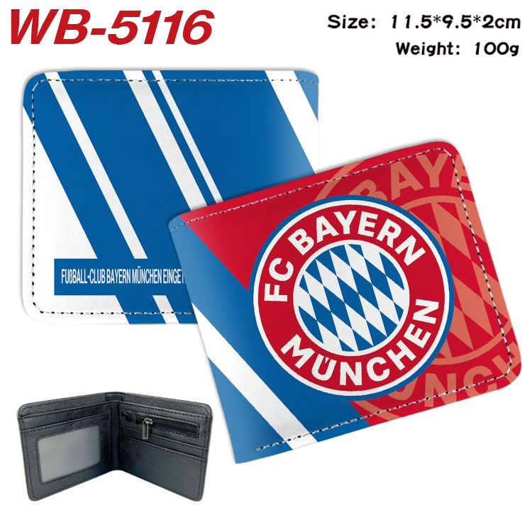 Sports Surroundings Animation color PU leather half fold wallet 11.5X9X2CM WB-5116