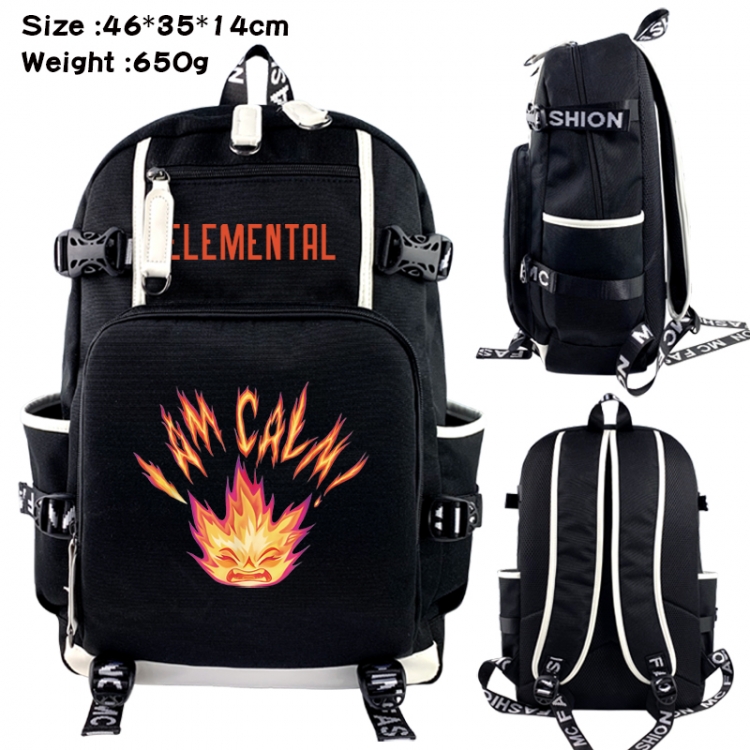 Elemental Data USB backpack Cartoon printed student backpack 46X35X14CM