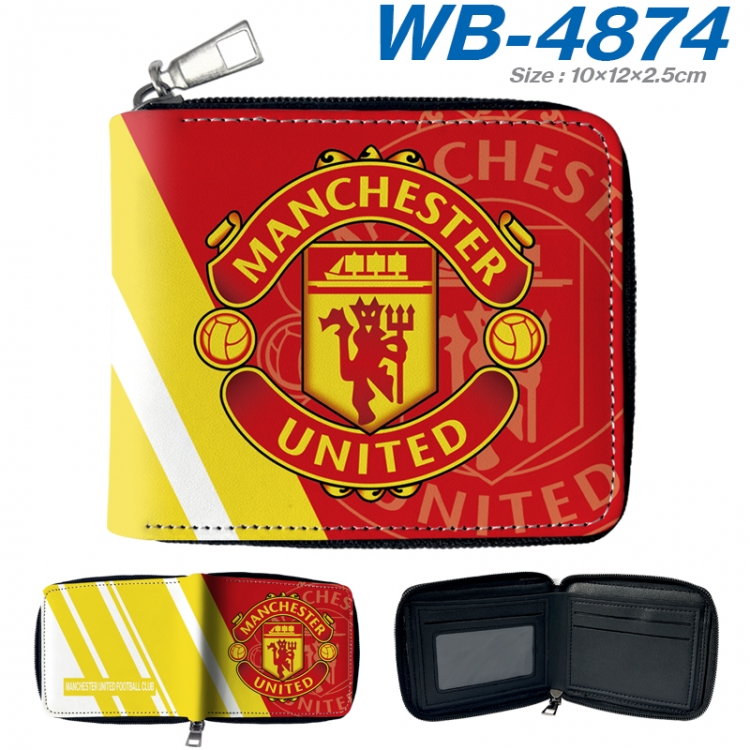 Manchester City F.C color short full zip folding wallet 10x12x2.5cm color short full zip folding wallet 10x12x2.5cm WB-4