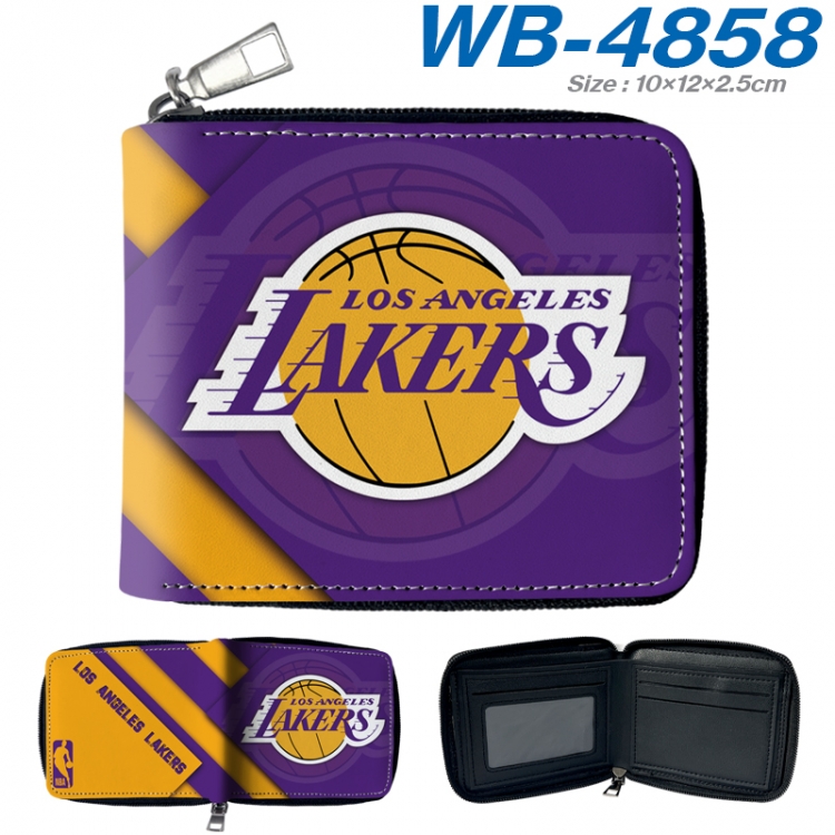 Los Angeles Lakers color short full zip folding wallet 10x12x2.5cm color short full zip folding wallet 10x12x2.5cm WB-48