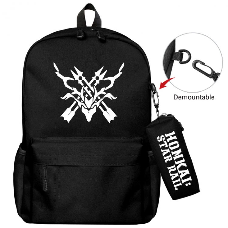 Honkai: Star Animation backpack schoolbag+small pen bag school bag 43X35X12CM