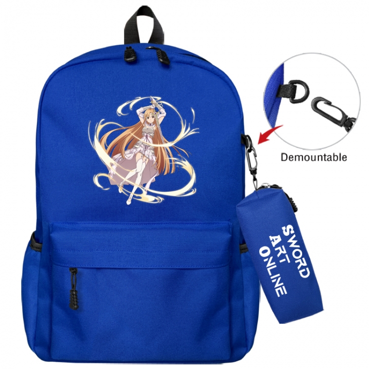 Sword Art Online Animation backpack schoolbag+small pen bag school bag 43X35X12CM