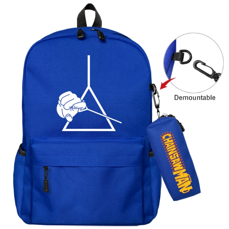 Chainsaw man Animation backpack schoolbag+small pen bag school bag 43X35X12CM