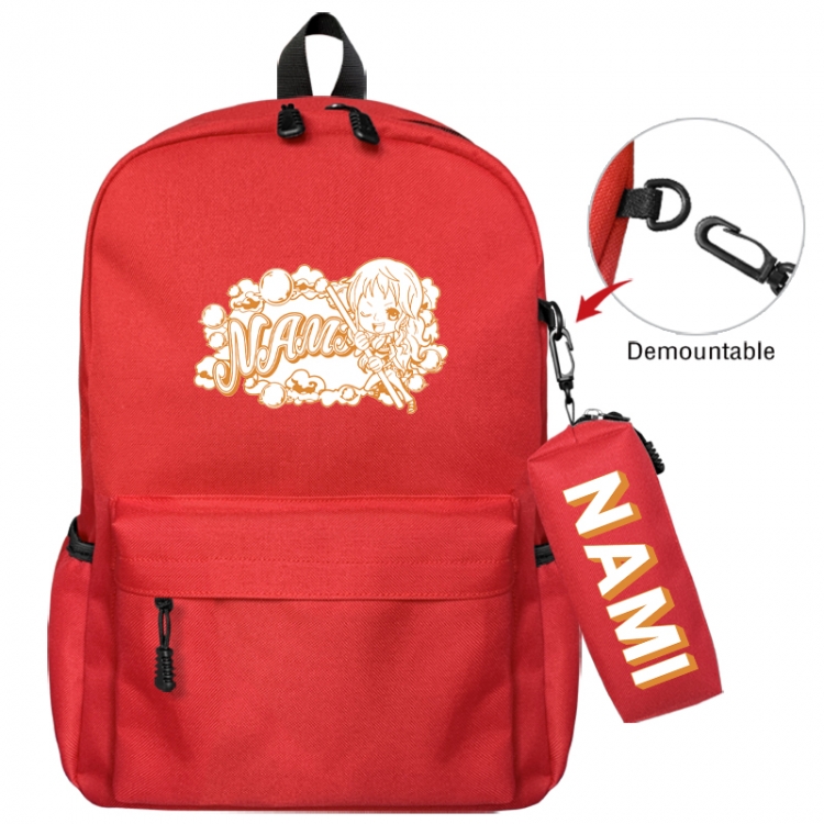 One Piece Animation backpack schoolbag+small pen bag school bag 43X35X12CM