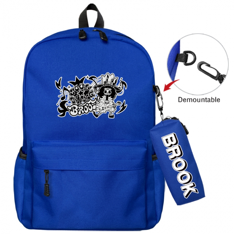 One Piece Animation backpack schoolbag+small pen bag school bag 43X35X12CM