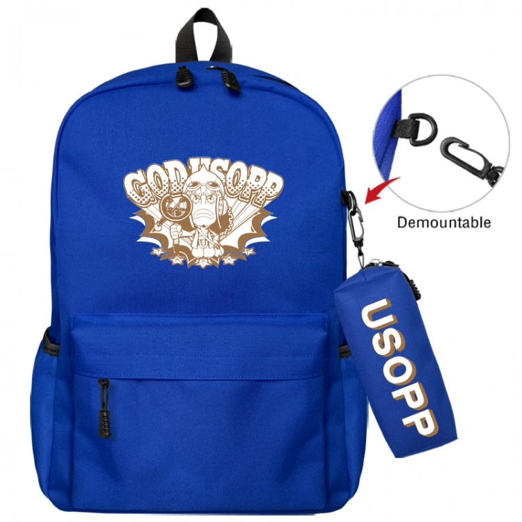 One Piece Animation backpack schoolbag+small pen bag school bag 43X35X12CM