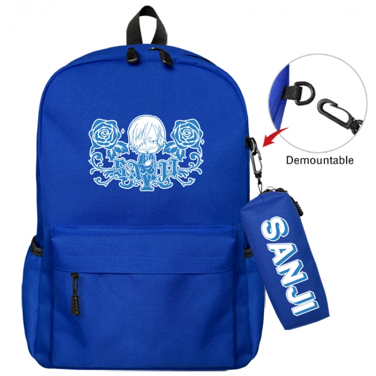 One Piece Animation backpack schoolbag+small pen bag school bag 43X35X12CM