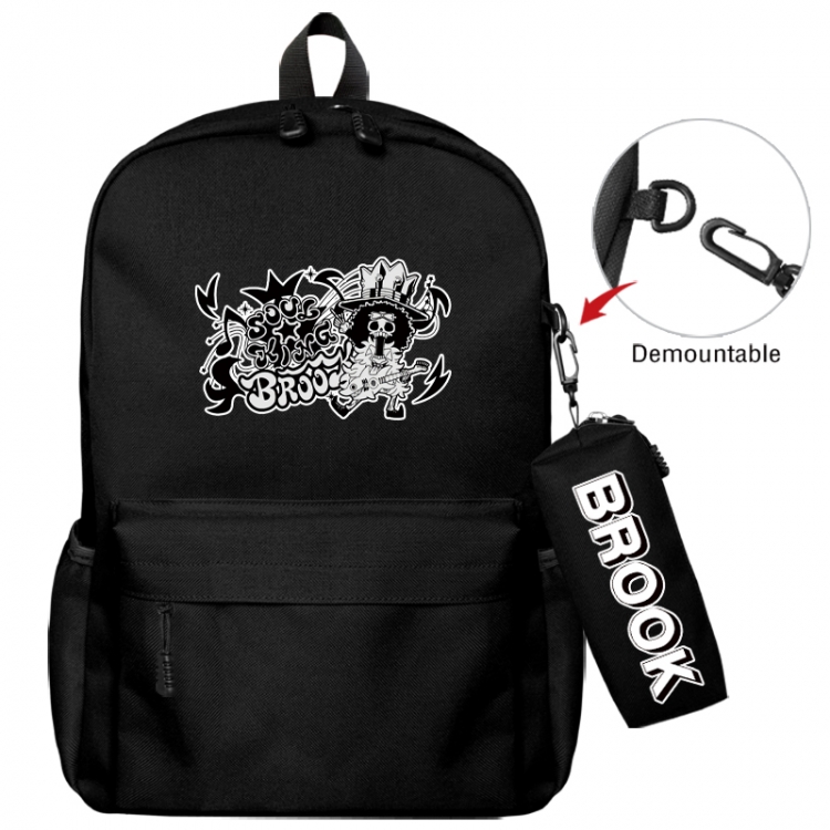 One Piece Animation backpack schoolbag+small pen bag school bag 43X35X12CM