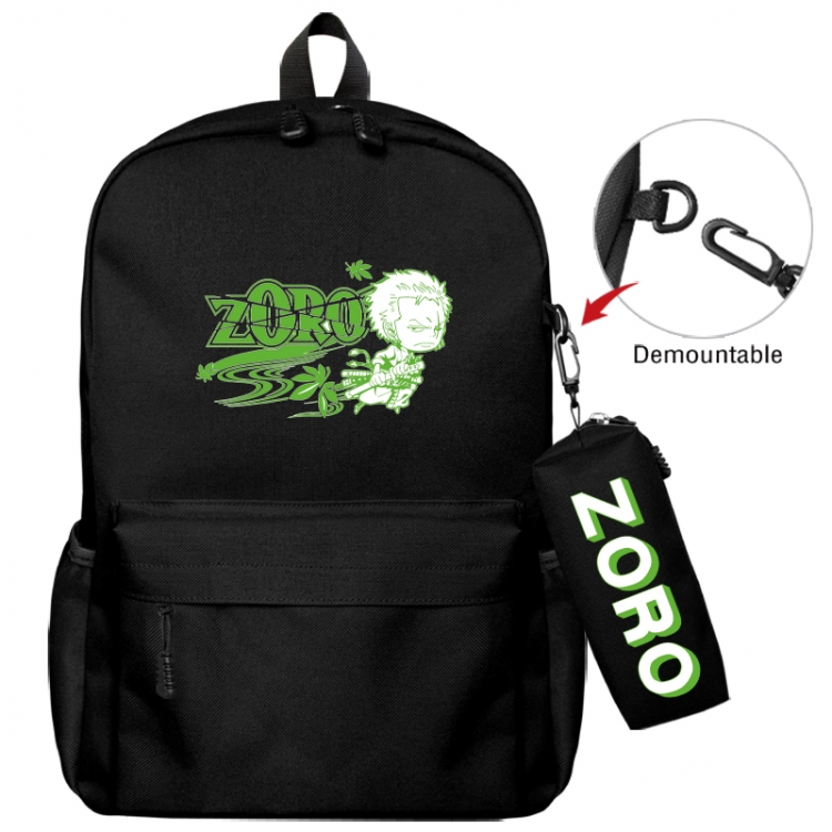 One Piece Animation backpack schoolbag+small pen bag school bag 43X35X12CM