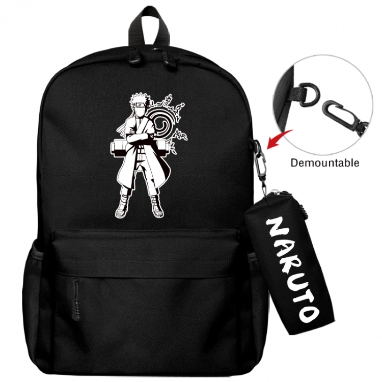 Naruto Animation backpack schoolbag+small pen bag school bag 43X35X12CM