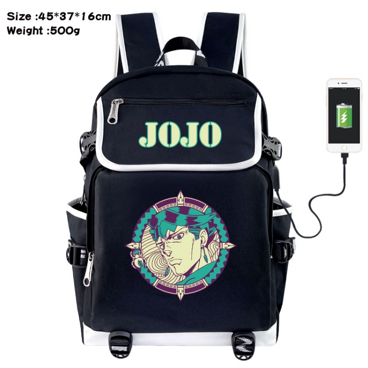 Chainsaw man Anime Flip Data Cable USB Backpack School Bag 45X37X16CM