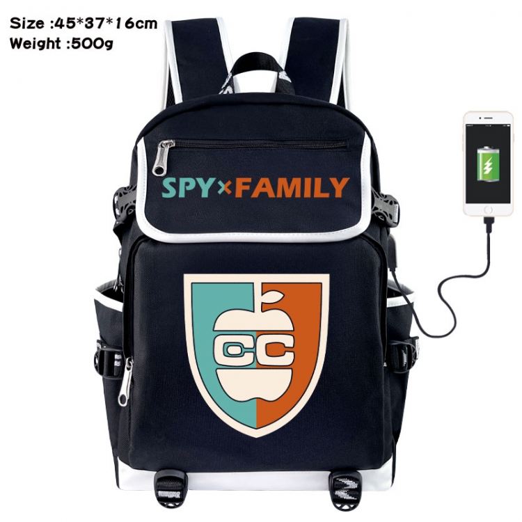 SPY×FAMILY Anime Flip Data Cable USB Backpack School Bag 45X37X16CM