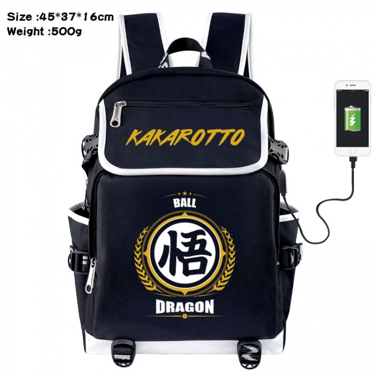 DRAGON BALL Anime Flip Data Cable USB Backpack School Bag 45X37X16CM