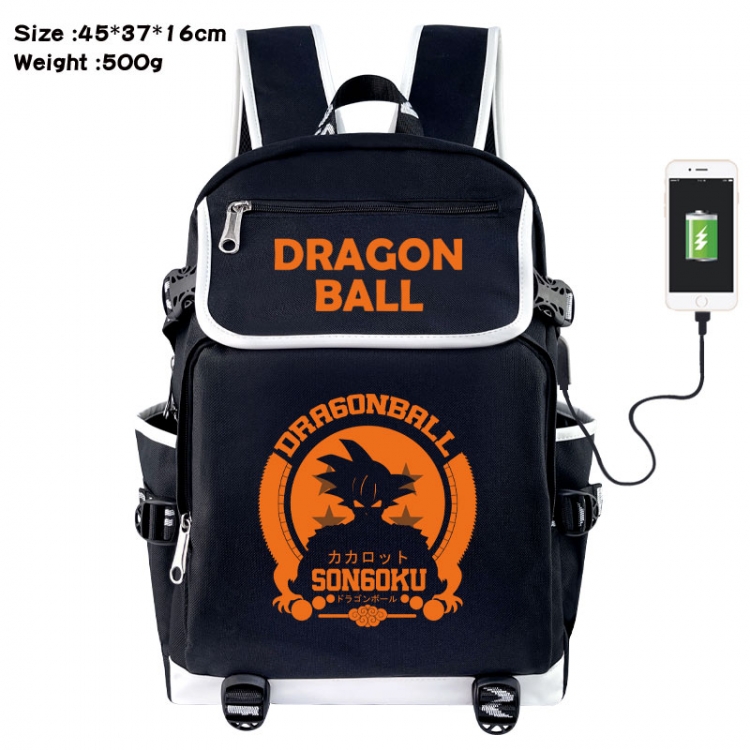 DRAGON BALL Anime Flip Data Cable USB Backpack School Bag 45X37X16CM