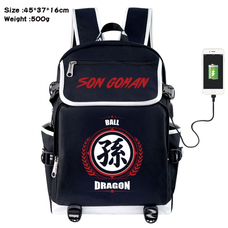 DRAGON BALL Anime Flip Data Cable USB Backpack School Bag 45X37X16CM
