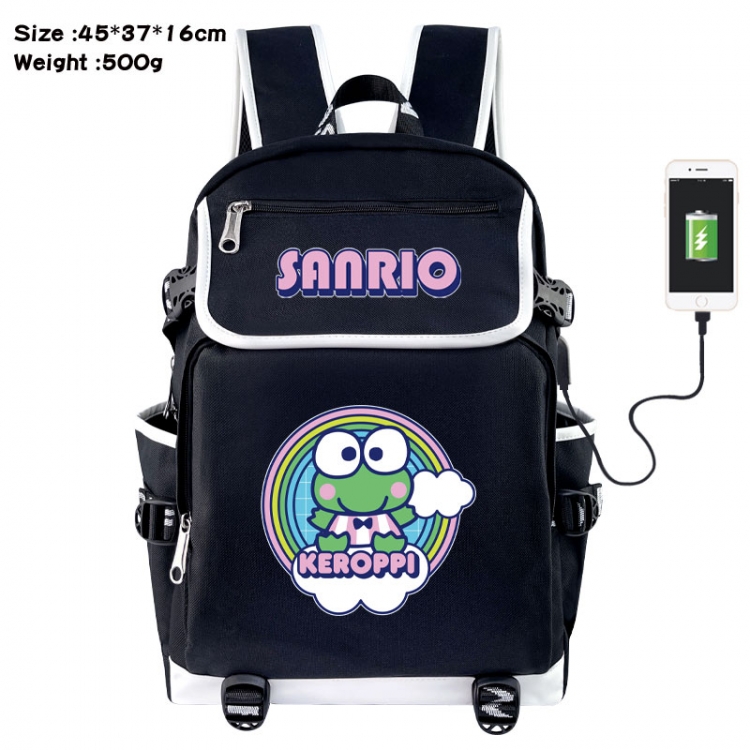 Sanrio Anime Flip Data Cable USB Backpack School Bag 45X37X16CM