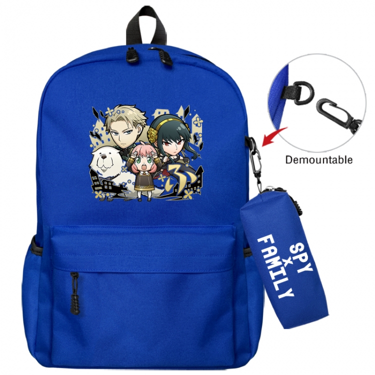 SPY×FAMILY Animation backpack schoolbag+small pen bag school bag 43X35X12CM