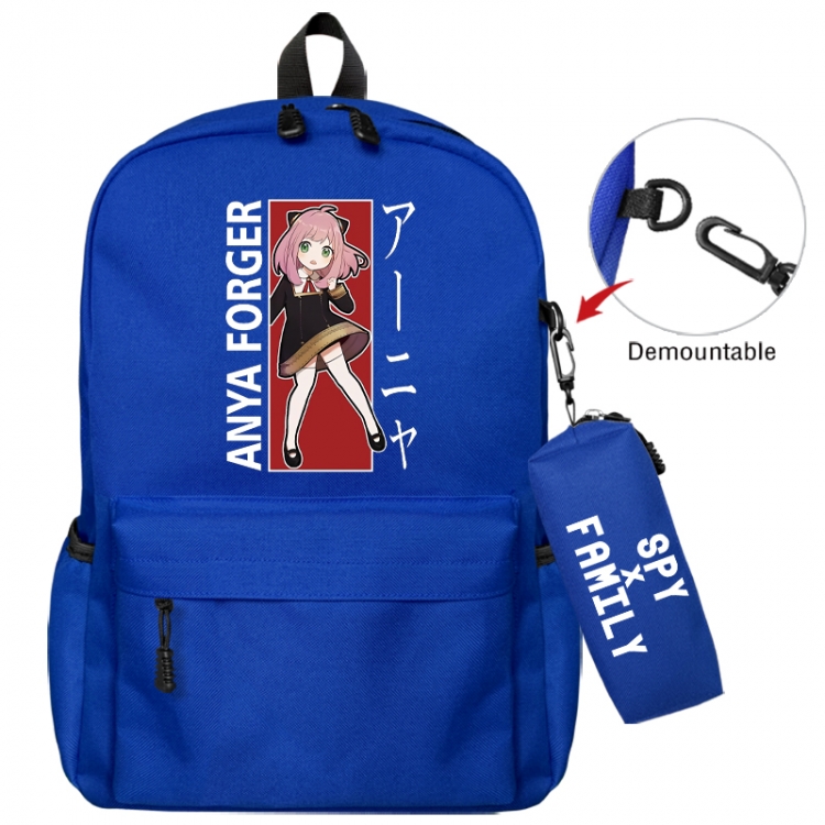 SPY×FAMILY Animation backpack schoolbag+small pen bag school bag 43X35X12CM
