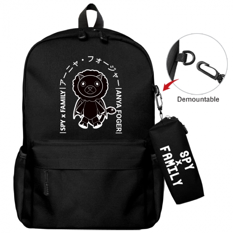 SPY×FAMILY Animation backpack schoolbag+small pen bag school bag 43X35X12CM