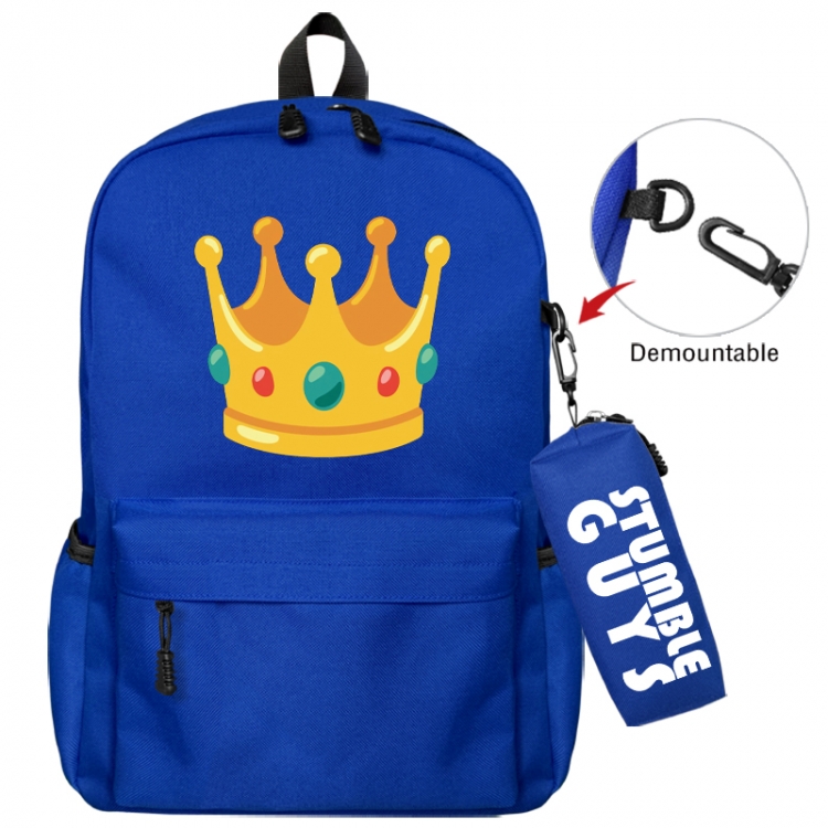 Fall Guys: Ultimate Knockout Animation backpack schoolbag+small pen bag school bag 43X35X12CM