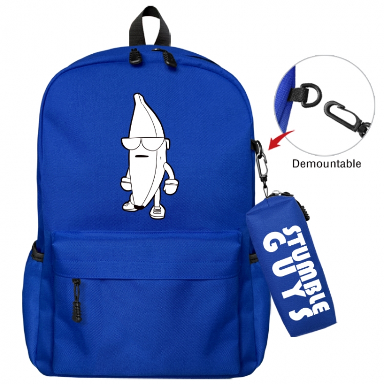 Fall Guys: Ultimate Knockout Animation backpack schoolbag+small pen bag school bag 43X35X12CM