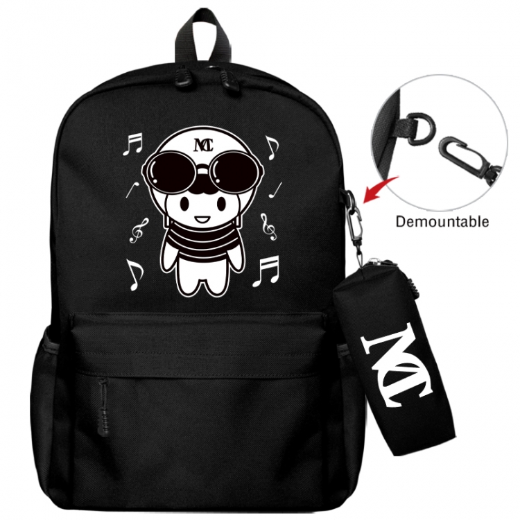 Helmeted Youth Animation backpack schoolbag+small pen bag school bag 43X35X12CM
