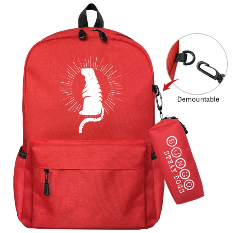 Bungo Stray Dogs Animation backpack schoolbag+small pen bag school bag 43X35X12CM