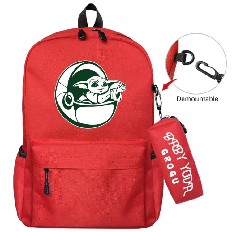 Star Wars Animation backpack schoolbag+small pen bag school bag 43X35X12CM