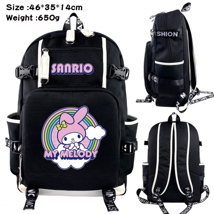 Sanrio Data USB backpack Cartoon printed student backpack 46X35X14CM 650G