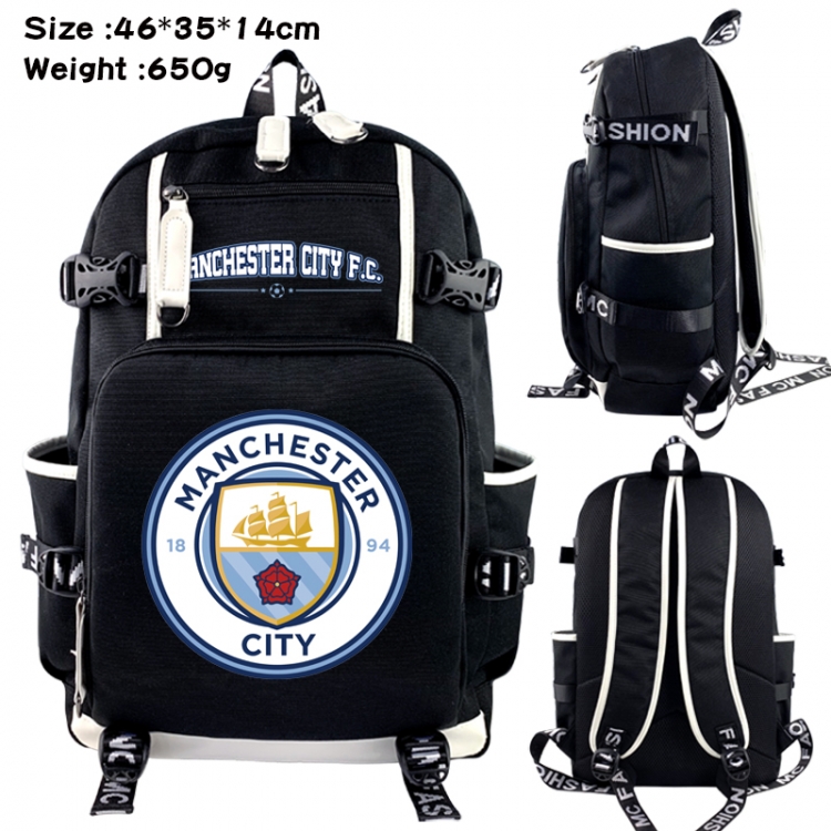 Football Data USB backpack Cartoon printed student backpack 46X35X14CM 650G