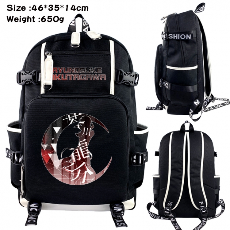 Bungo Stray Dogs Data USB backpack Cartoon printed student backpack 46X35X14CM 650G