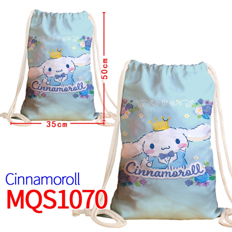 Cinnamoroll Canvas drawstring pocket backpack 50x35cm MQS-1070