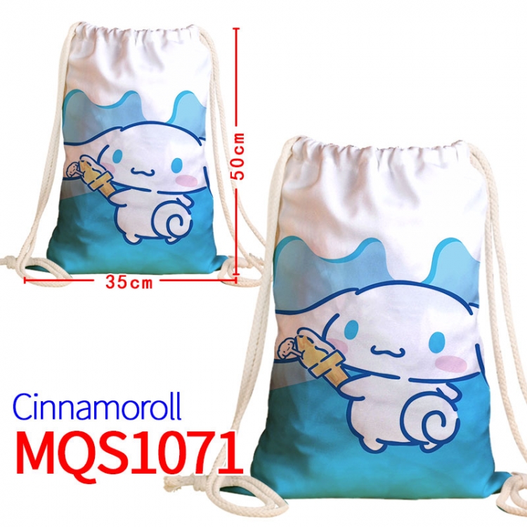 Cinnamoroll Canvas drawstring pocket backpack 50x35cm  MQS-1071