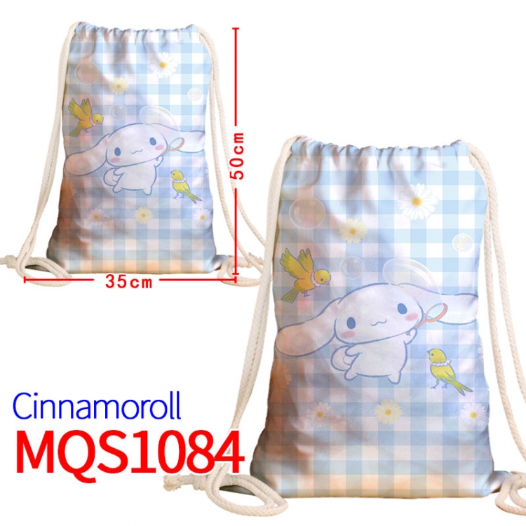 Cinnamoroll Canvas drawstring pocket backpack 50x35cm MQS-1084