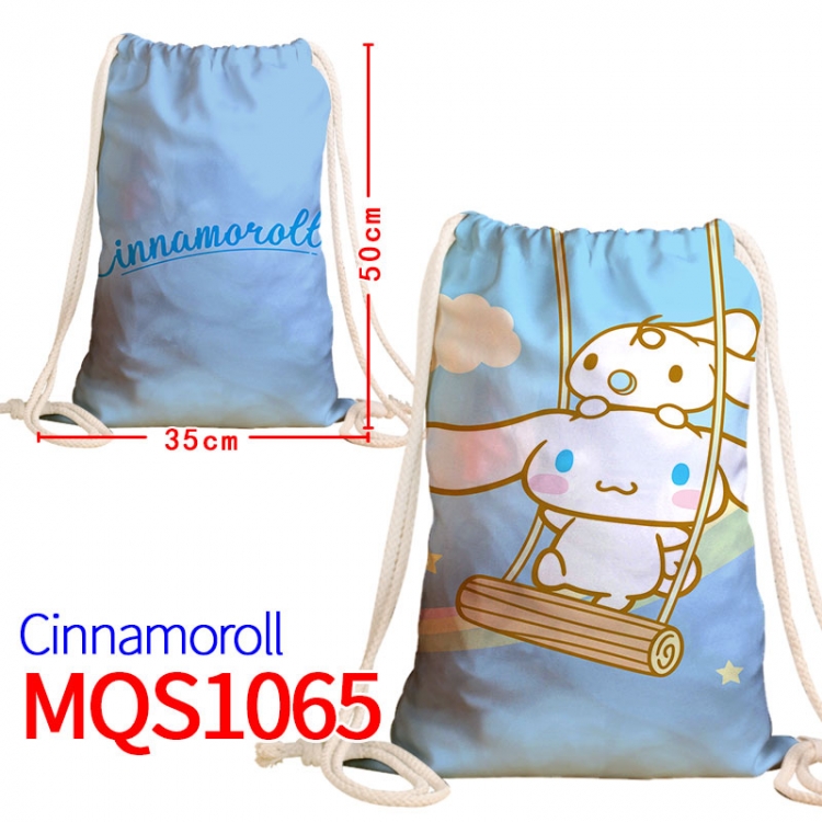 Cinnamoroll Canvas drawstring pocket backpack 50x35cm MQS-1065