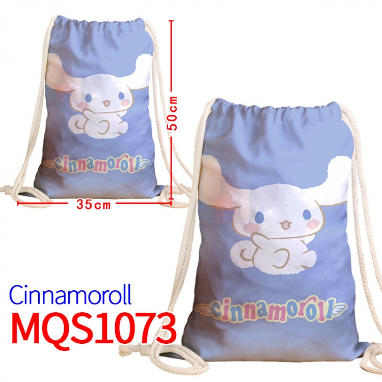 Cinnamoroll Canvas drawstring pocket backpack 50x35cm MQS-1073