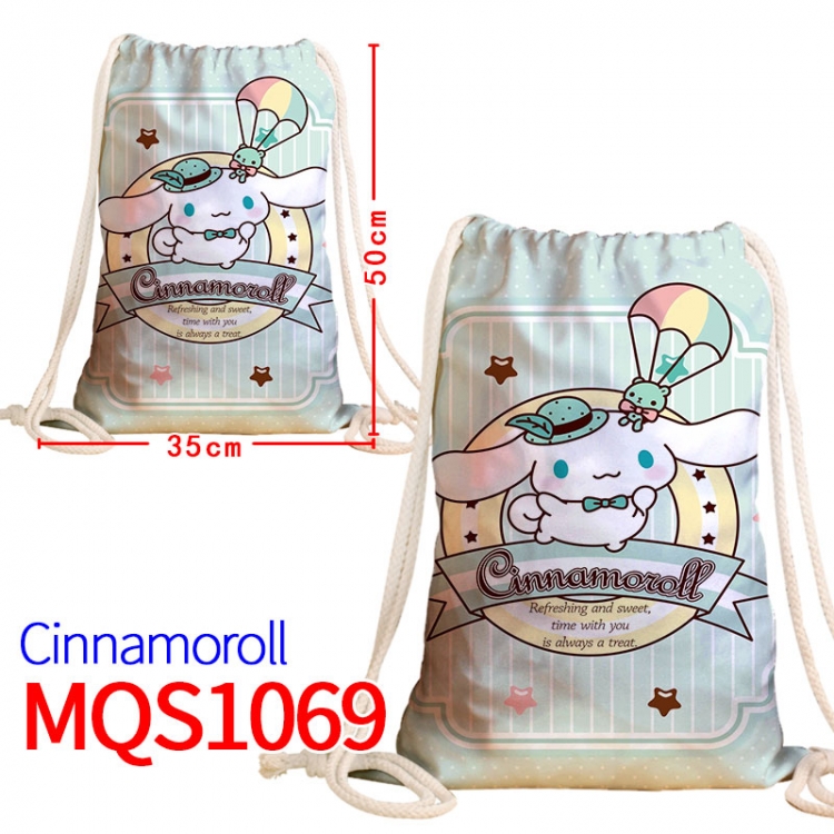 Cinnamoroll Canvas drawstring pocket backpack 50x35cm MQS-1069