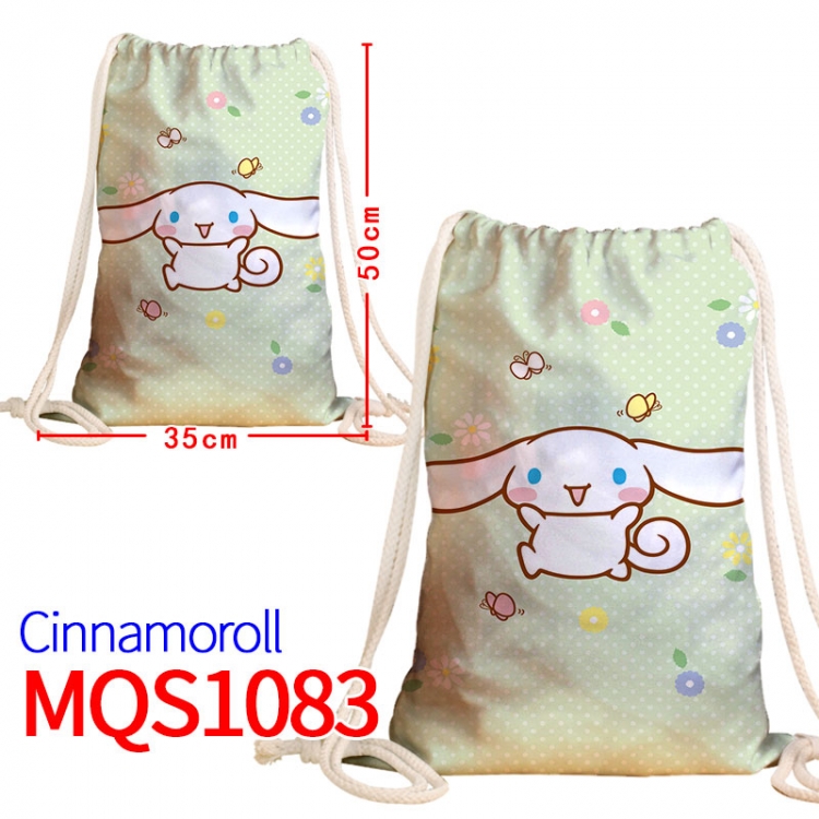 Cinnamoroll Canvas drawstring pocket backpack 50x35cm MQS-1083