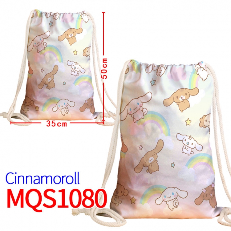 Cinnamoroll Canvas drawstring pocket backpack 50x35cm MQS-1080