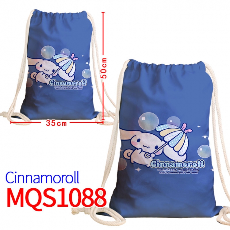 Cinnamoroll Canvas drawstring pocket backpack 50x35cm MQS-1088