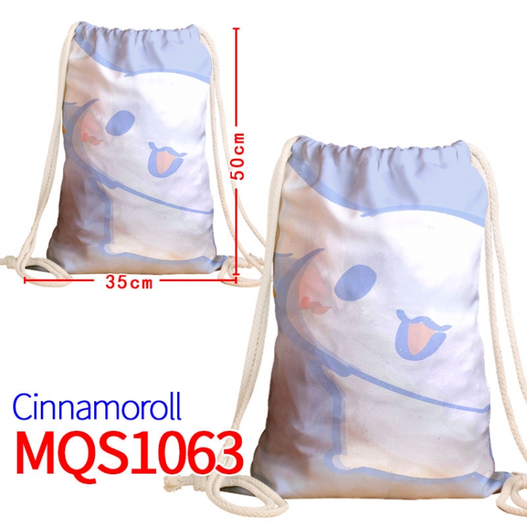 Cinnamoroll Canvas drawstring pocket backpack 50x35cm MQS-1063